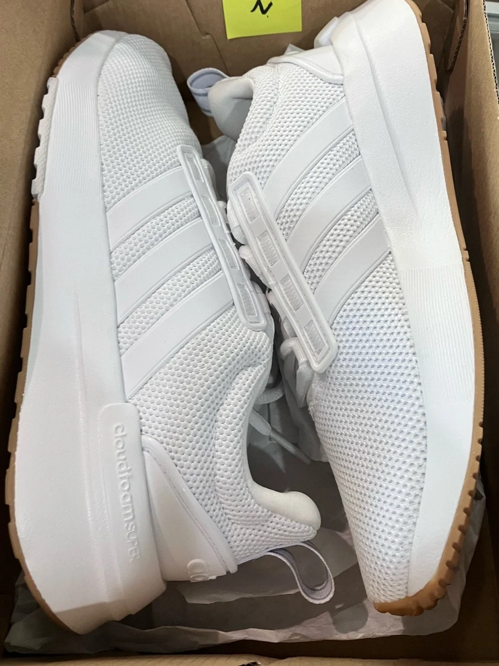 Women’s Adidas Racer TR21 White Gum Size 6
